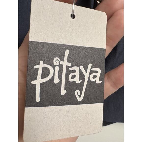 Pitaya Joelle Charcoal Corset Top Size M NWT Stretch Polin Zip Back Structured - Picture 3 of 4